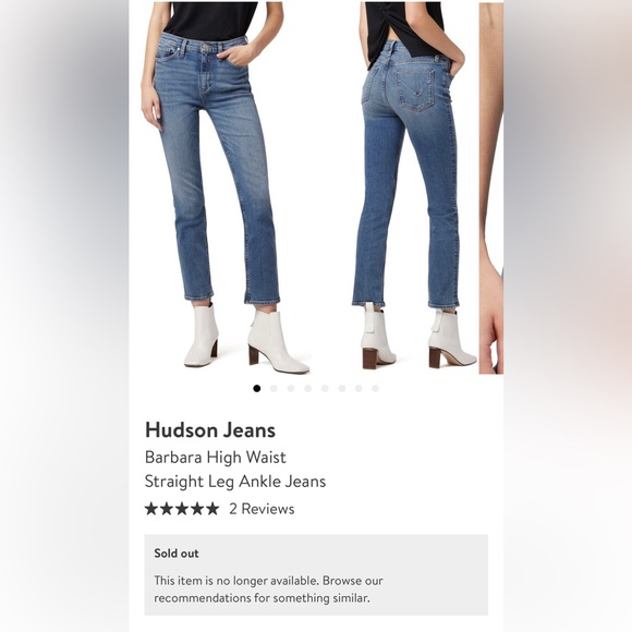 Hudson Jeans Barbara High Waist, straight leg ankle jeans in Omega wash - Picture 8 of 16